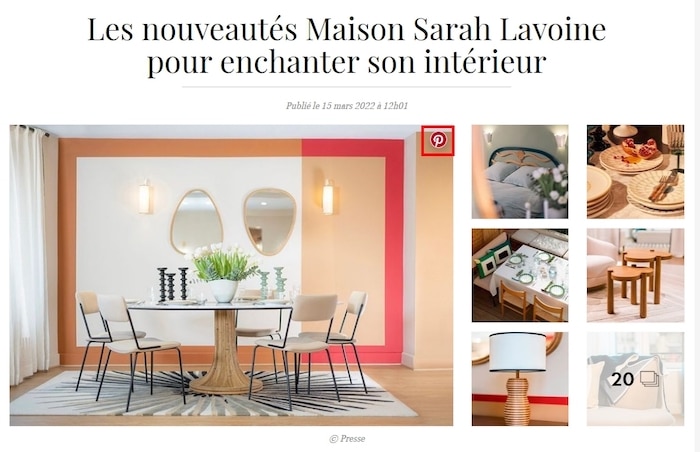 Pinterest référencer son image