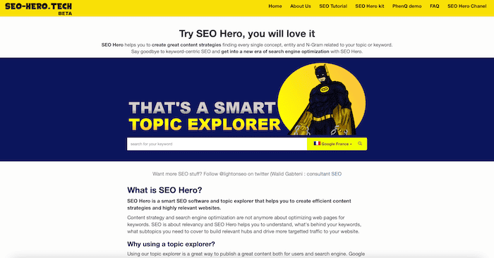 outil analyse de mots clés seo hero